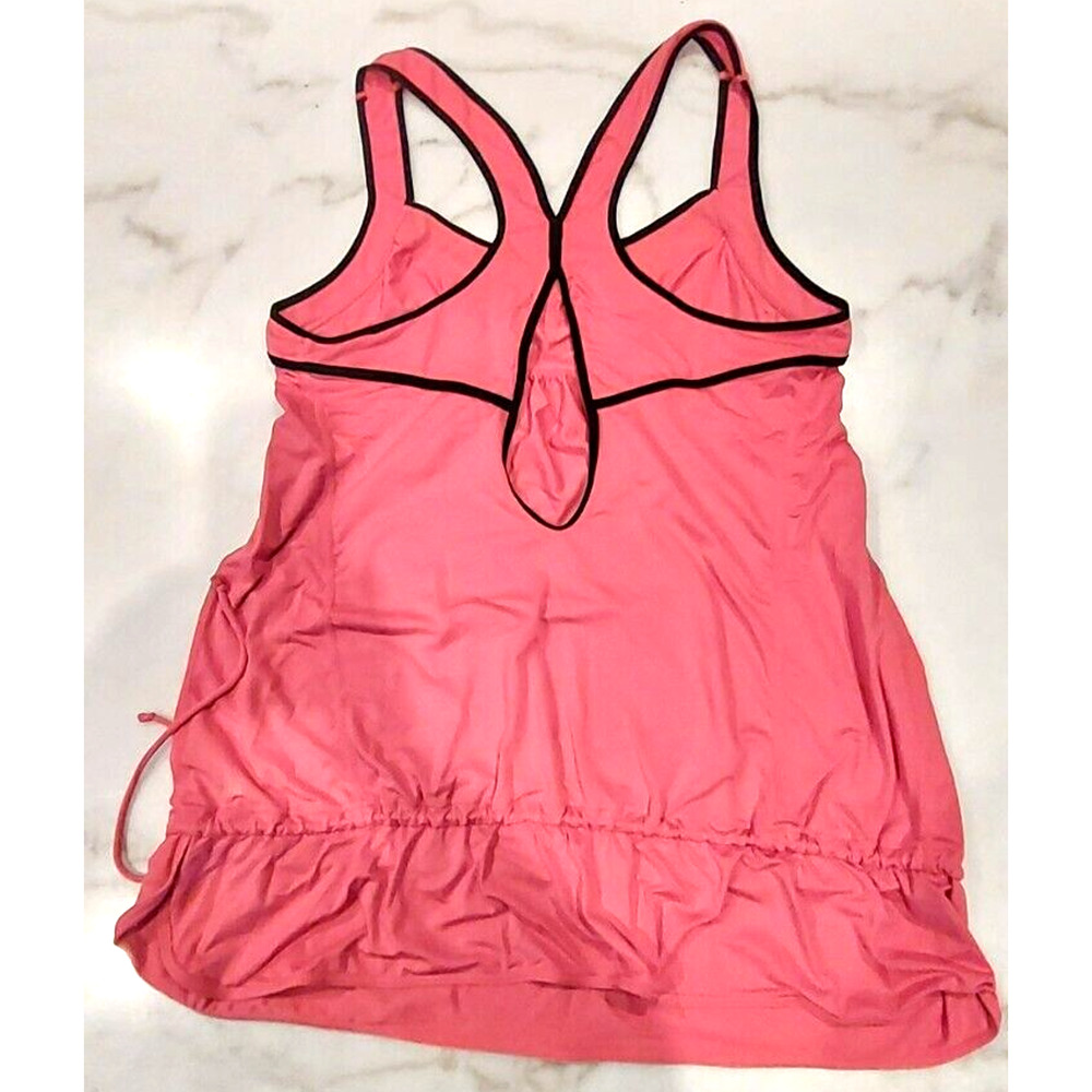 Zella Workout Tank Racerback Elastic Drawstring‎ Ruffle Bottom Size Lrg - Picture 2 of 6